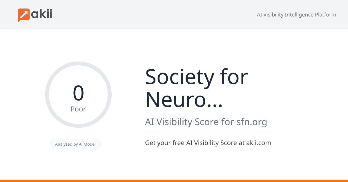 Society for Neuroscience AI Visibility Score