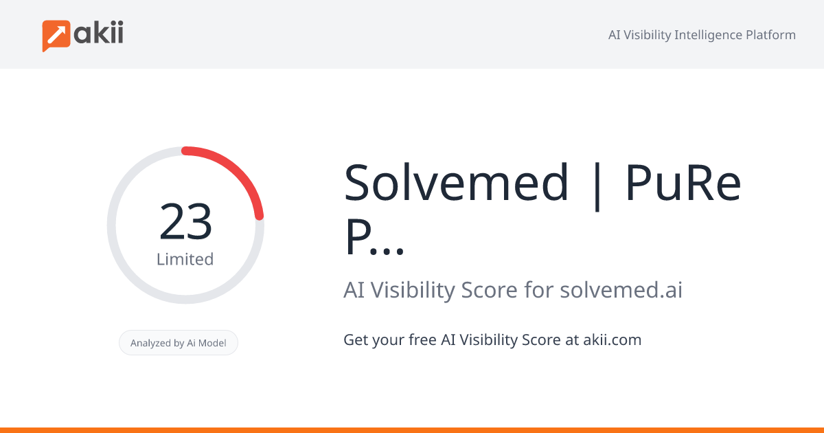 Solvemed | PuRe Pupillometer AI Visibility Score