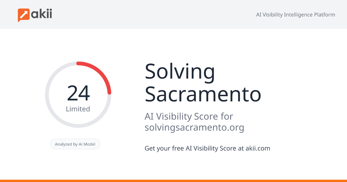 Solving Sacramento AI Visibility Score