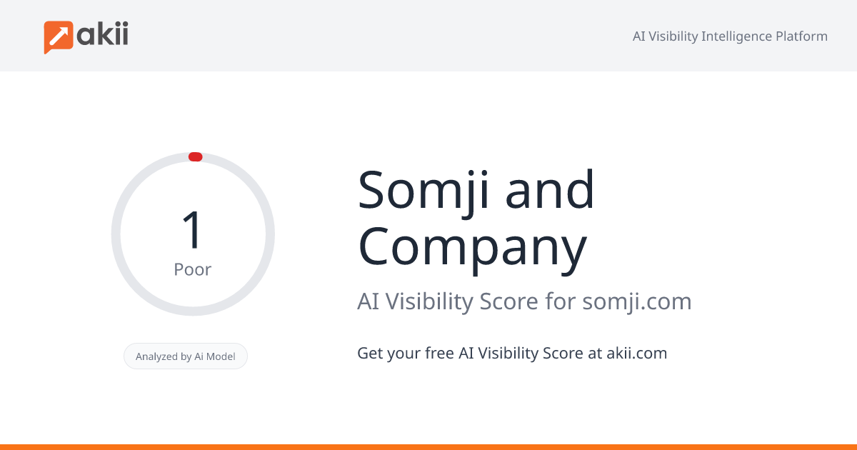 Somji and Company AI Visibility Score