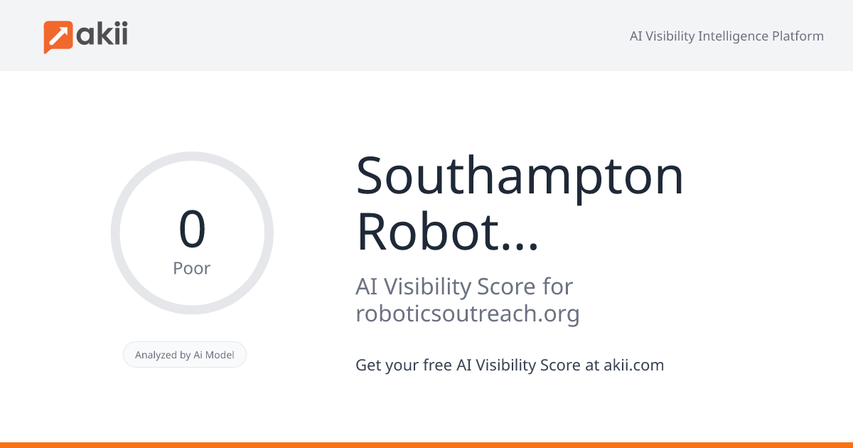 Southampton Robotics Outreach AI Visibility Score