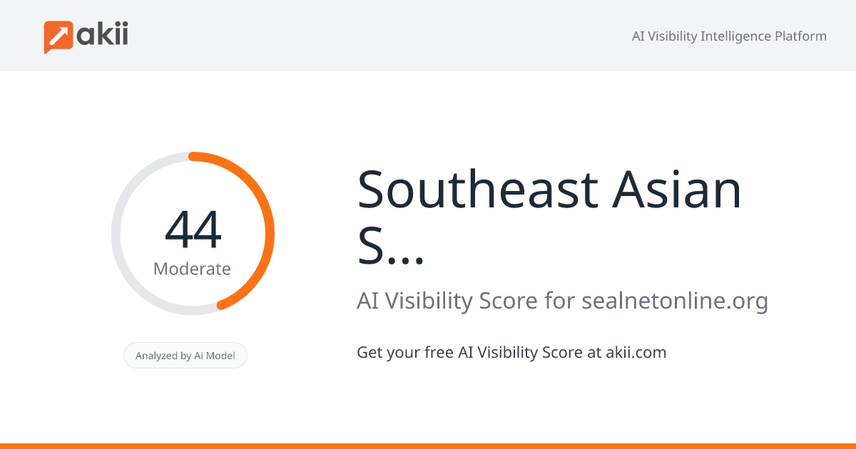 Southeast Asian Service Leadership Network (SEALNet) AI Visibility Score