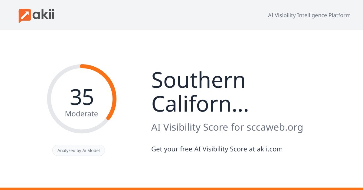 Southern California Contractors Association (SCCA) AI Visibility Score