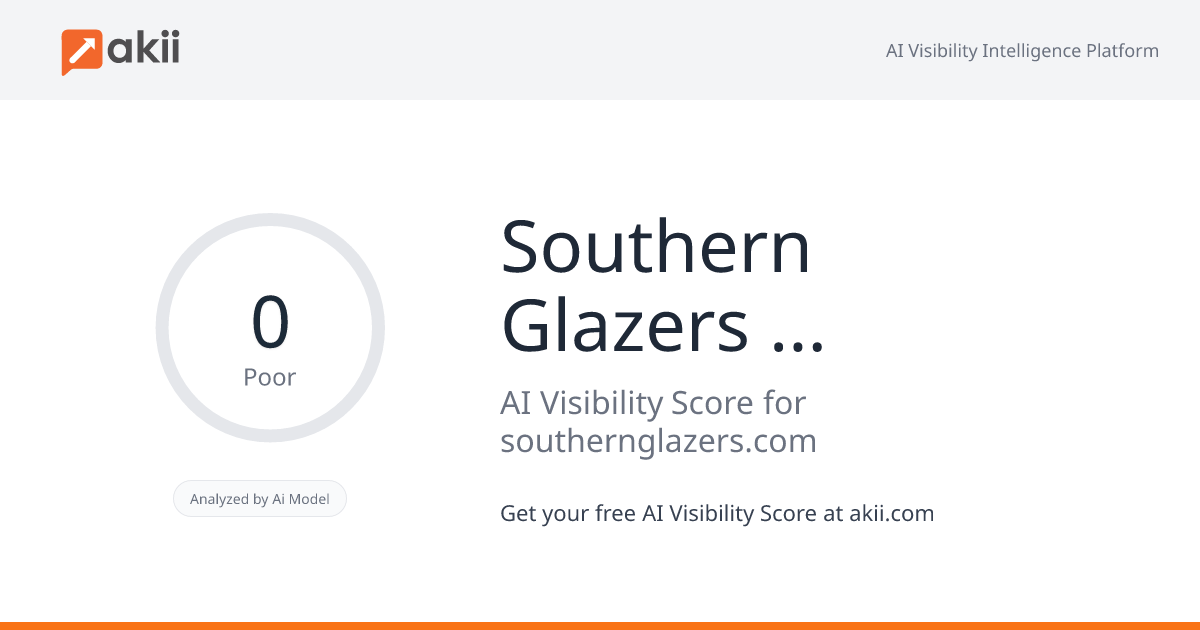 Southern Glazer's Wine & Spirits AI Visibility Score