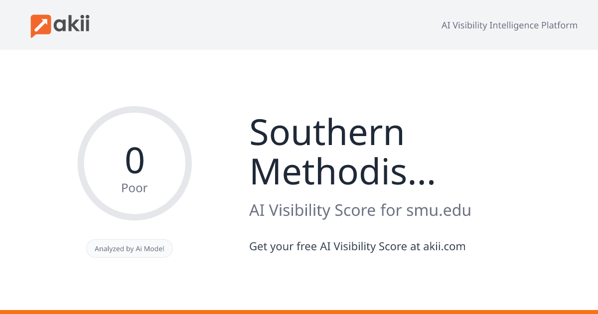 Southern Methodist University AI Visibility Score