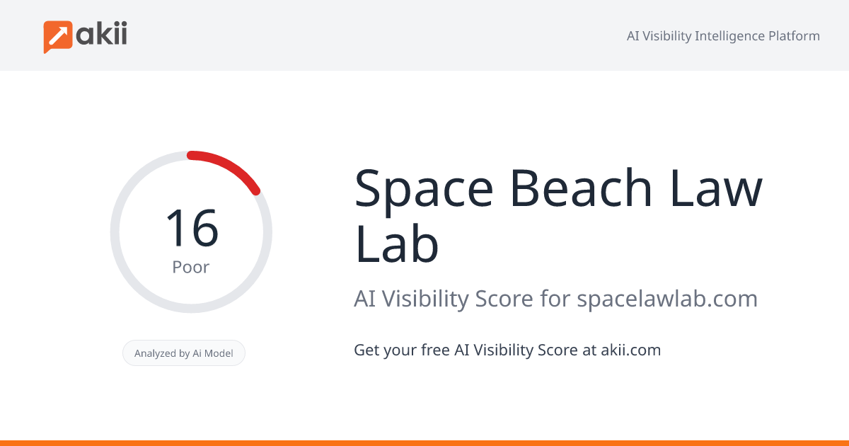 Space Beach Law Lab AI Visibility Score