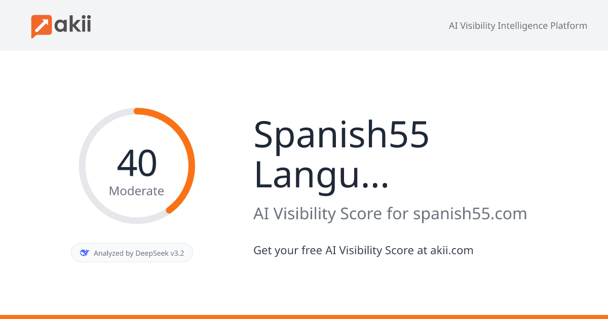 Spanish55 - Language and Cross-Cultural Coaching AI Visibility Score