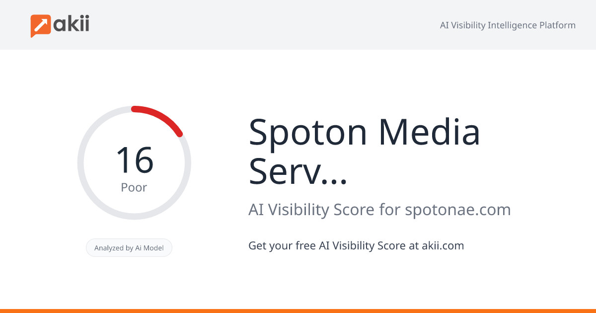 Spoton Media Services & Events AI Visibility Score