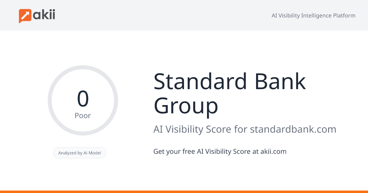 Standard Bank Group AI Visibility Score
