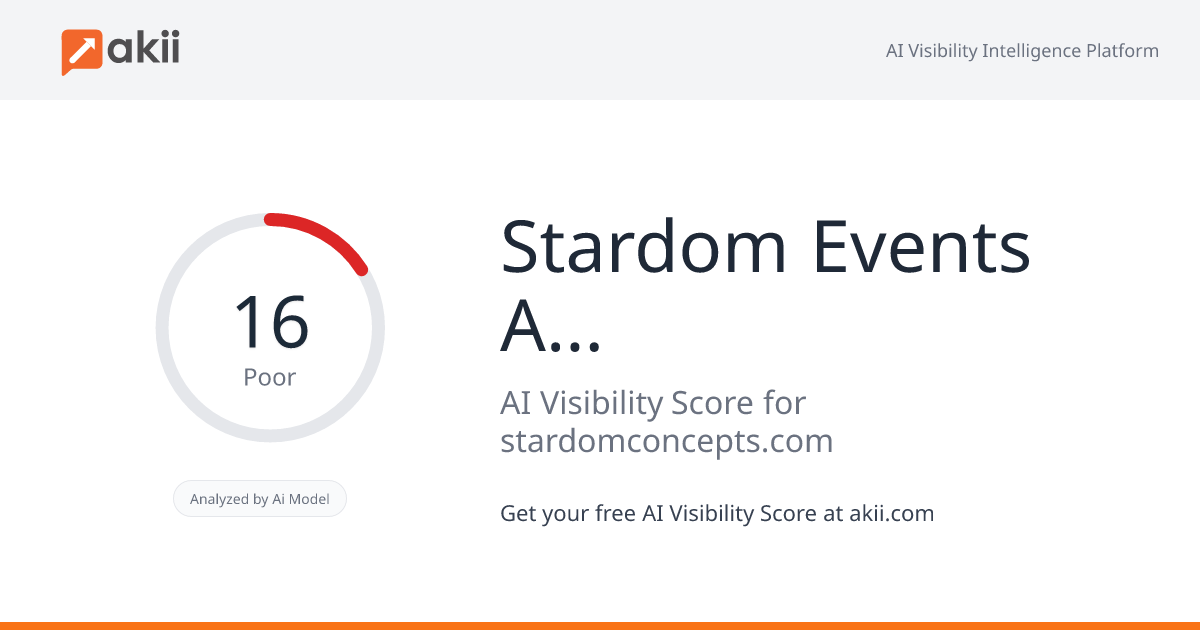 Stardom Events & Advertising LLC AI Visibility Score