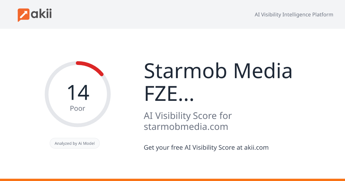 Starmob Media FZE LLC AI Visibility Score
