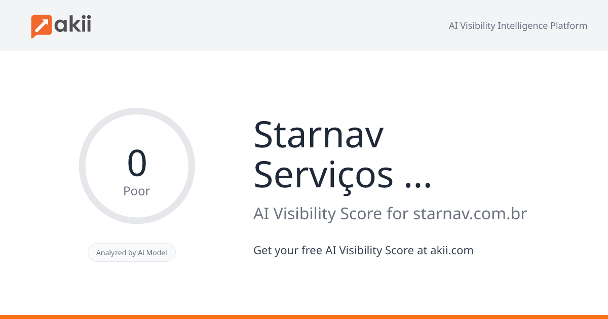 Starnav Serviços Marítimos Ltda. AI Visibility Score
