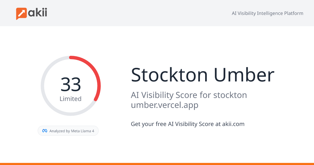 Stockton Umber AI Visibility Score