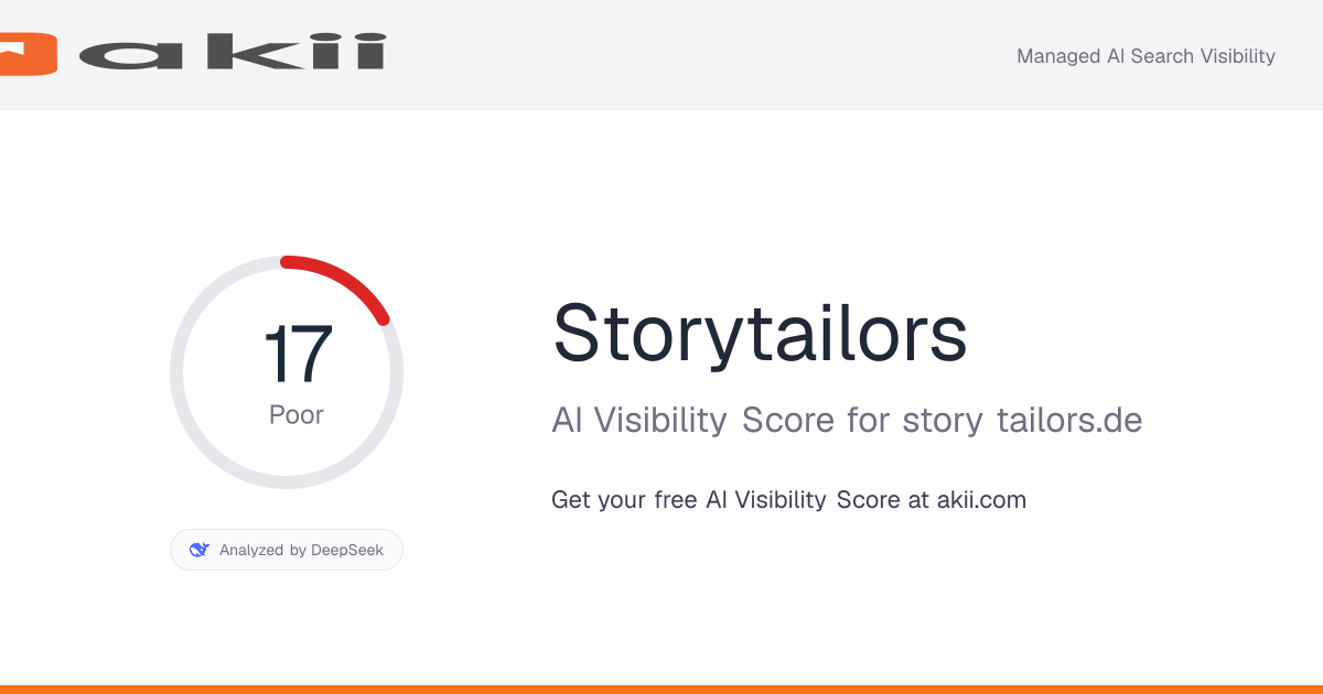 Storytailors AI Visibility Score preview