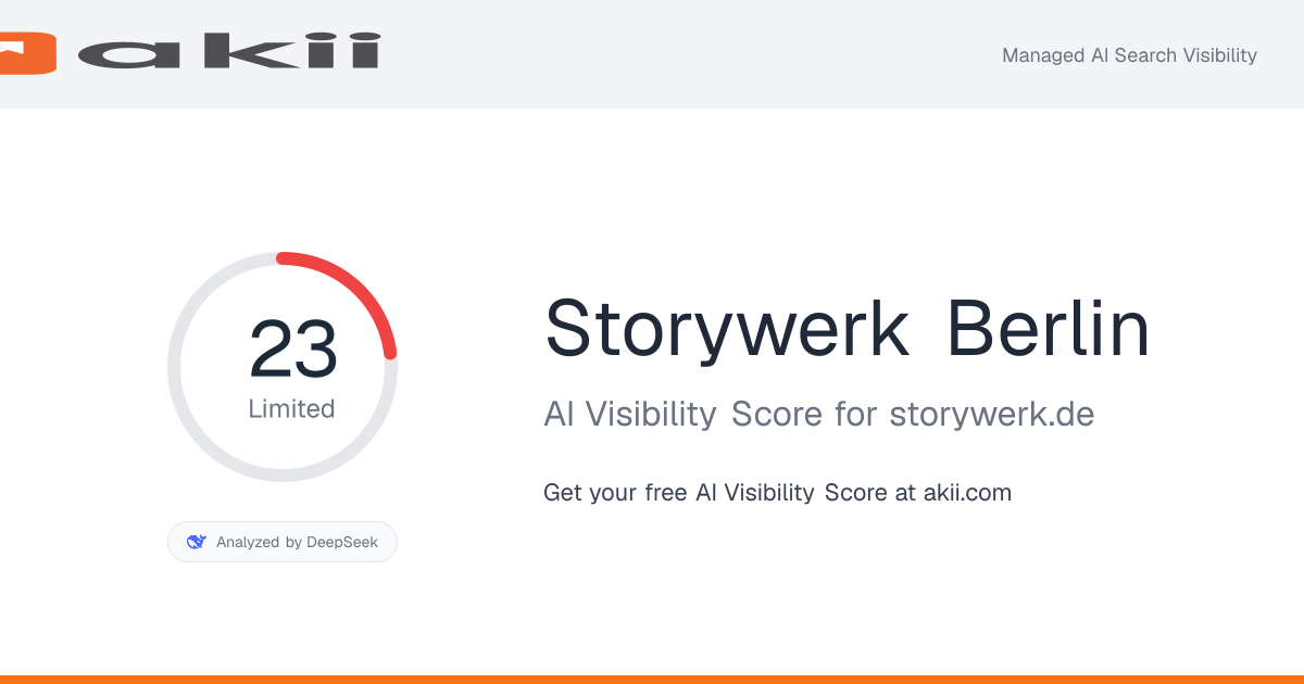Storywerk Berlin AI Visibility Score preview