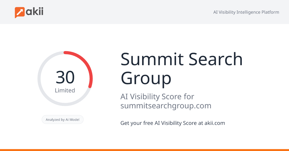 Summit Search Group AI Visibility Score