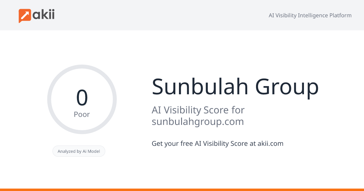 Sunbulah Group AI Visibility Score