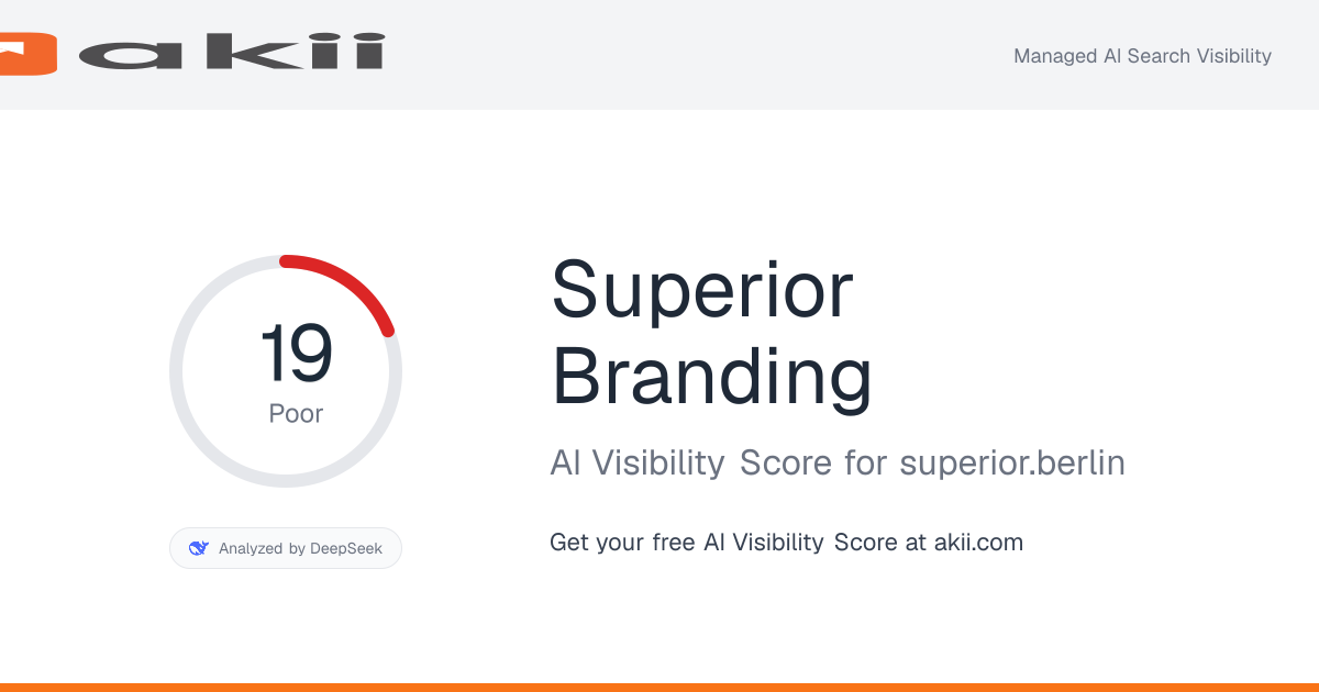 Superior Branding AI Visibility Score preview