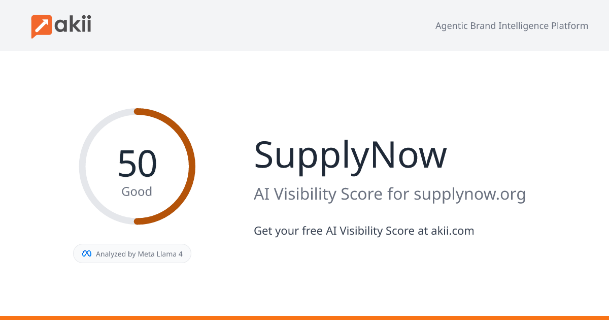 SupplyNow AI Visibility Score