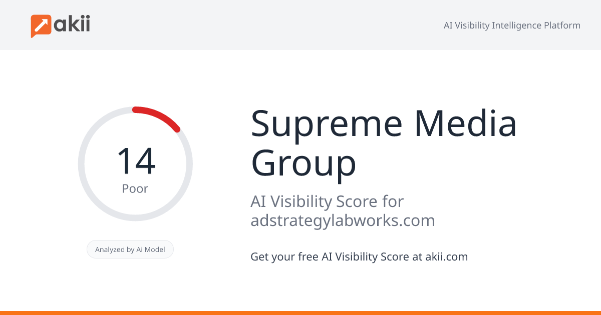 Supreme Media Group AI Visibility Score