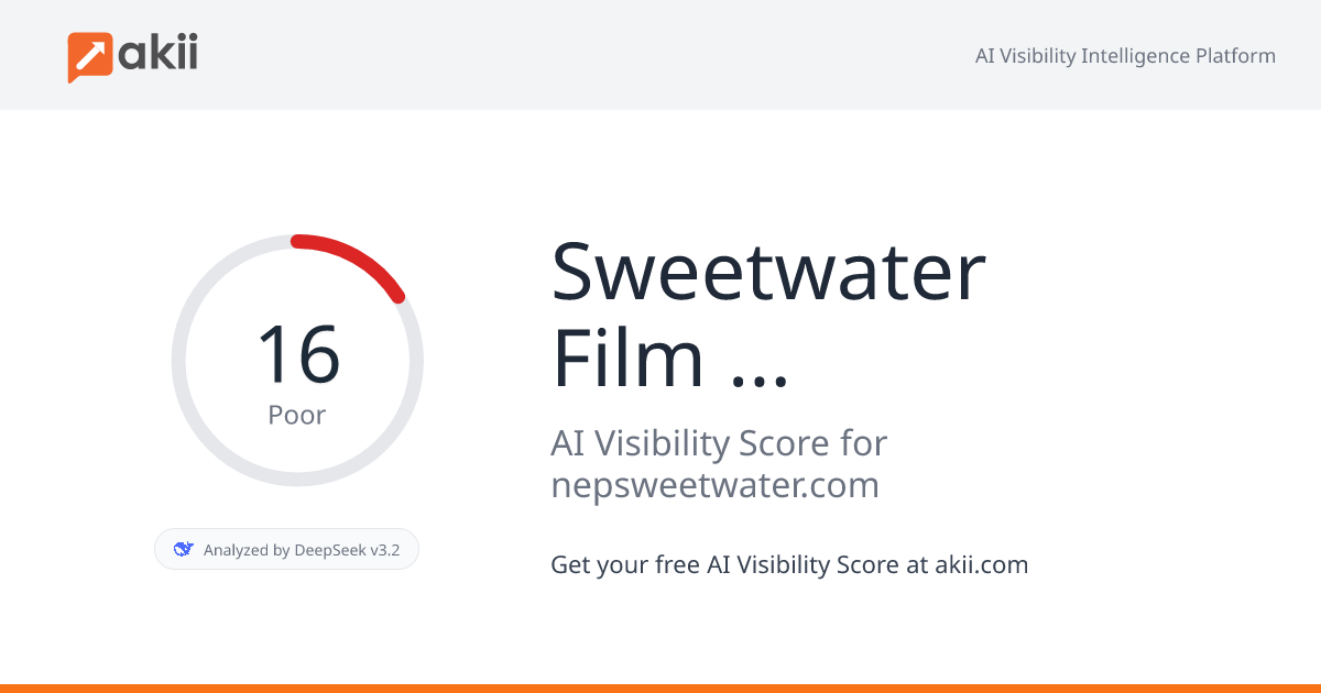 Sweetwater Film & Entertainment AI Visibility Score