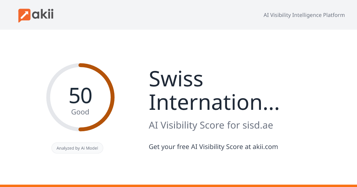 Swiss International Scientific School in Dubai AI Visibility Score