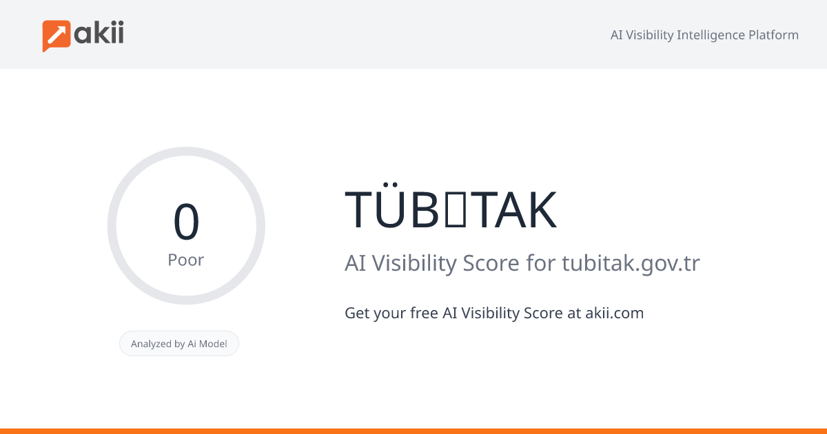 TÜBİTAK AI Visibility Score