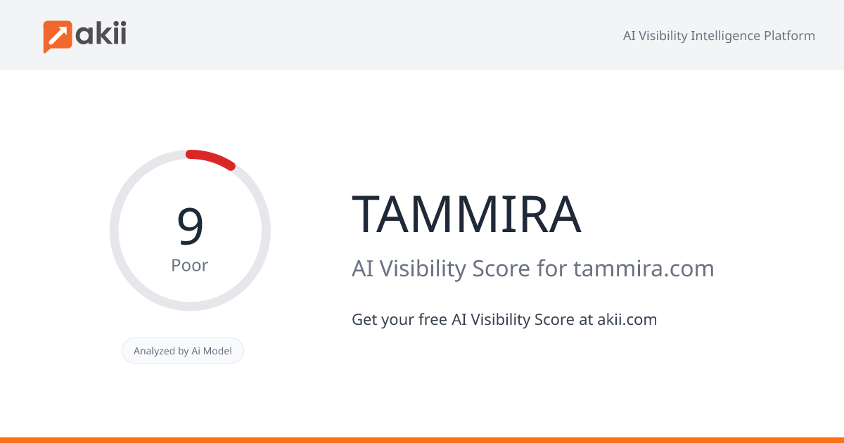 TAMMIRA AI Visibility Score