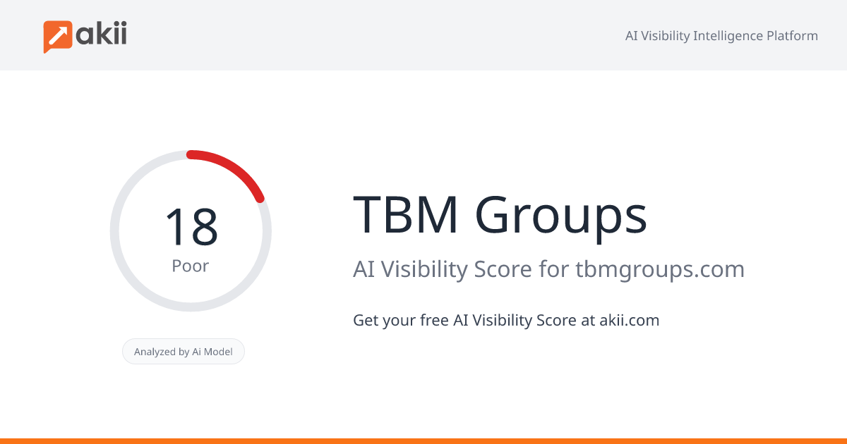 TBM Groups AI Visibility Score