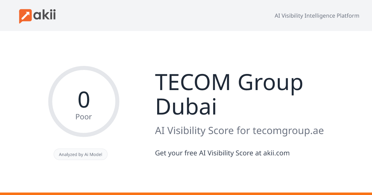 TECOM Group Dubai AI Visibility Score