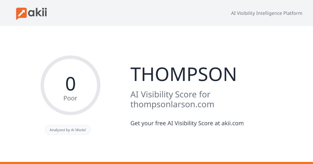 THOMPSON AI Visibility Score