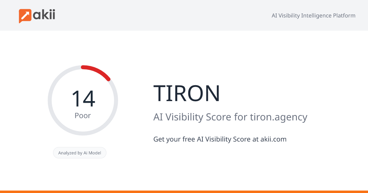 TIRON AI Visibility Score