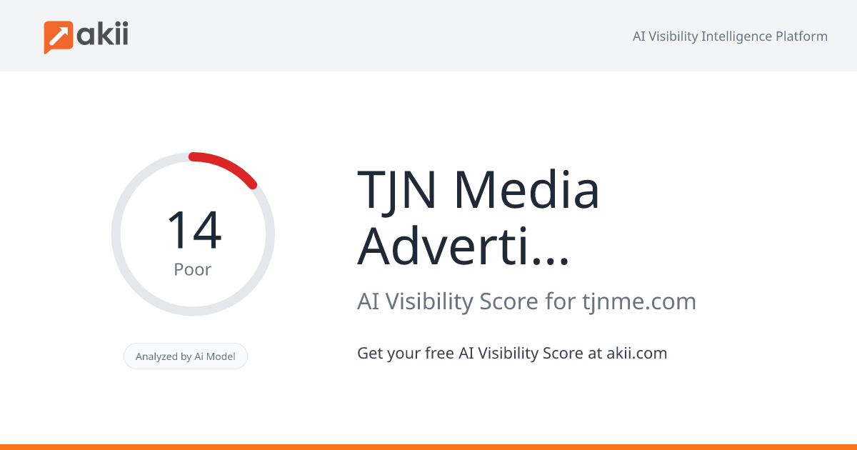 TJN Media Advertisement & Marketing AI Visibility Score