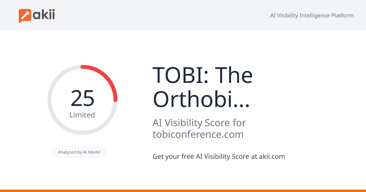 TOBI: The Orthobiologic Institute AI Visibility Score