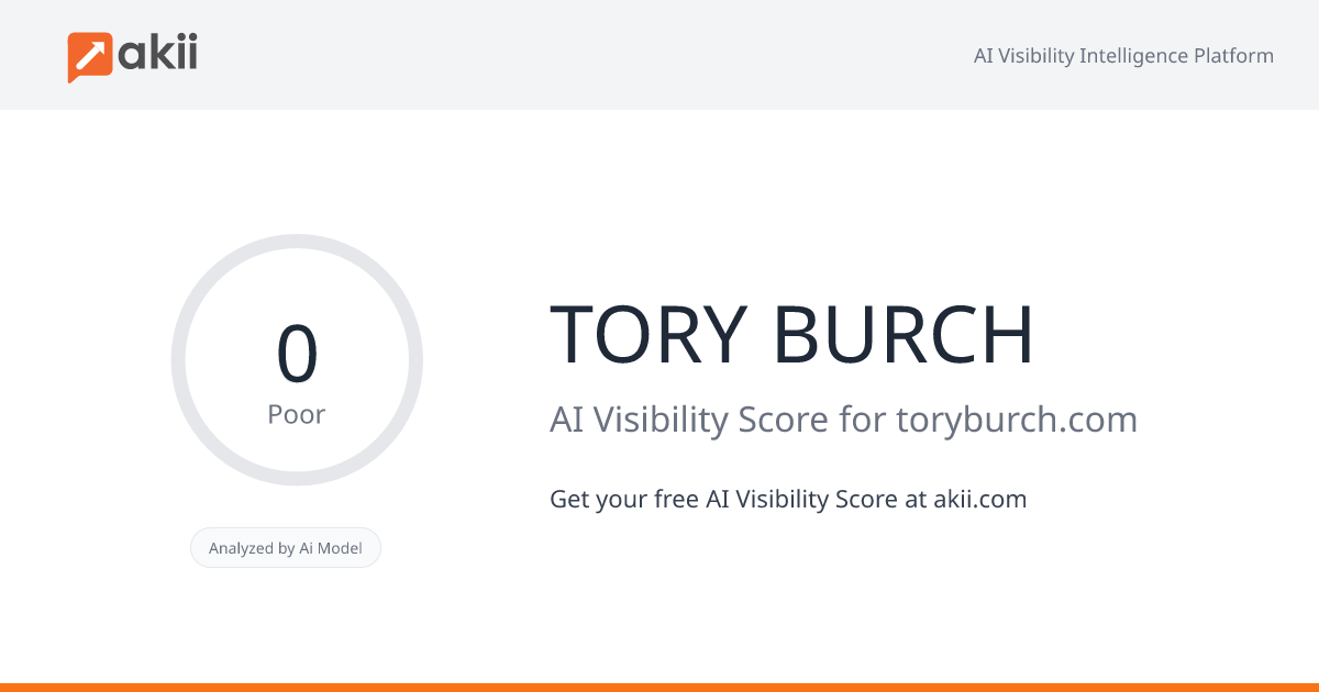 TORY BURCH AI Visibility Score