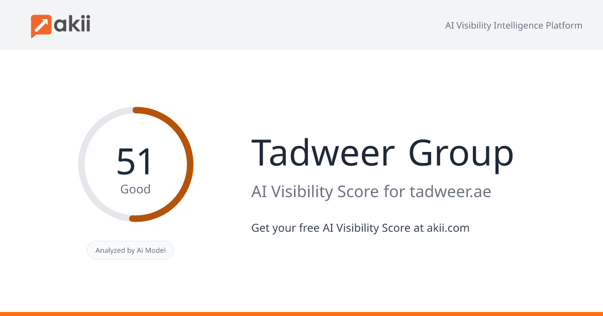 Tadweer Group AI Visibility Score