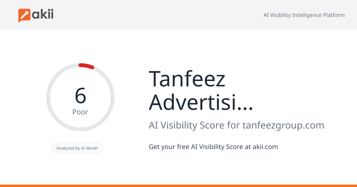 Tanfeez Advertising - L.L.C - O.P.C AI Visibility Score
