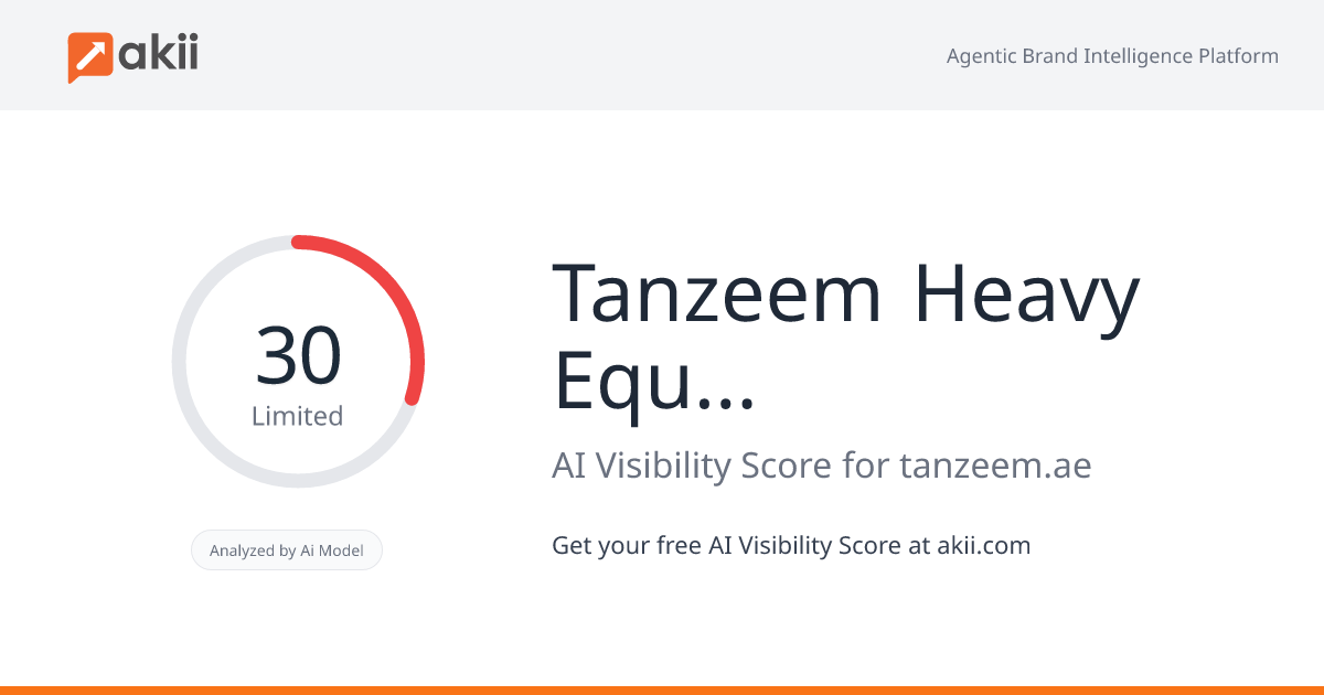 Tanzeem Heavy Equipment Rental LLC AI Visibility Score
