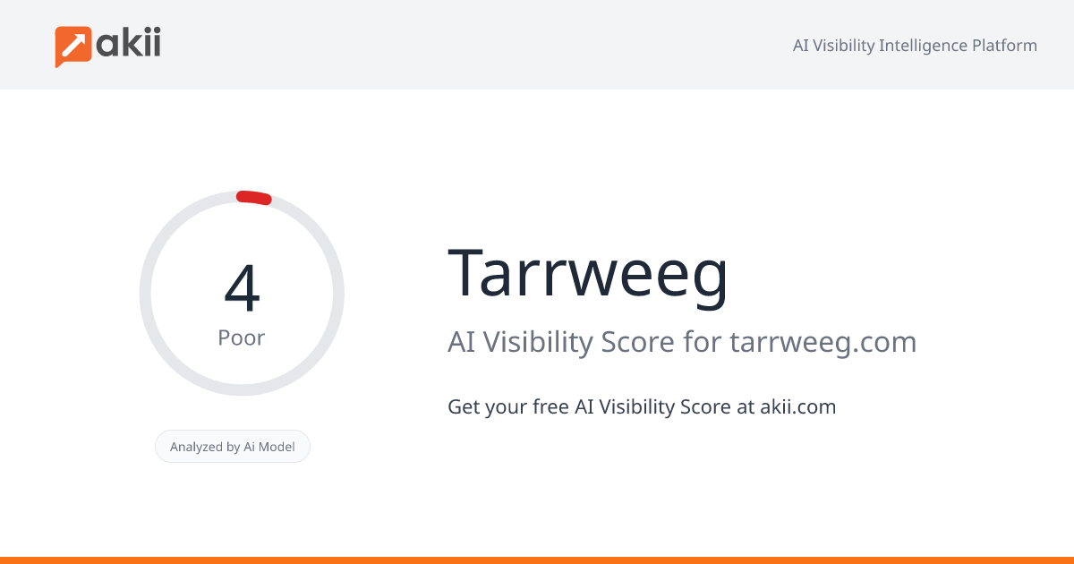 Tarrweeg AI Visibility Score