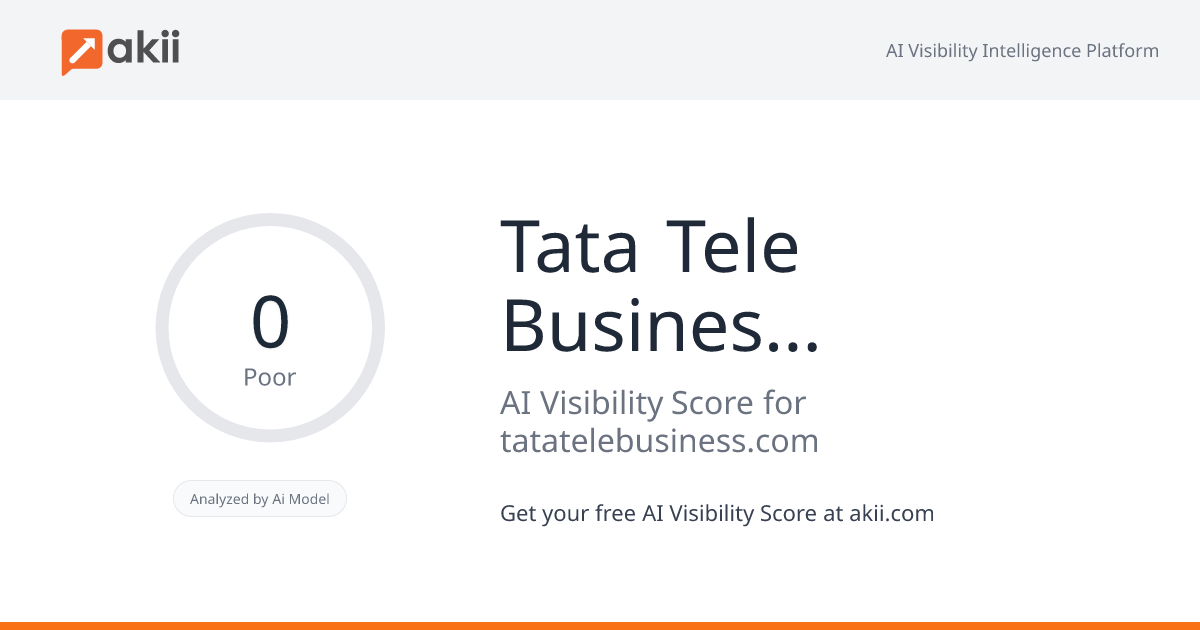 Tata Tele Business Services AI Visibility Score