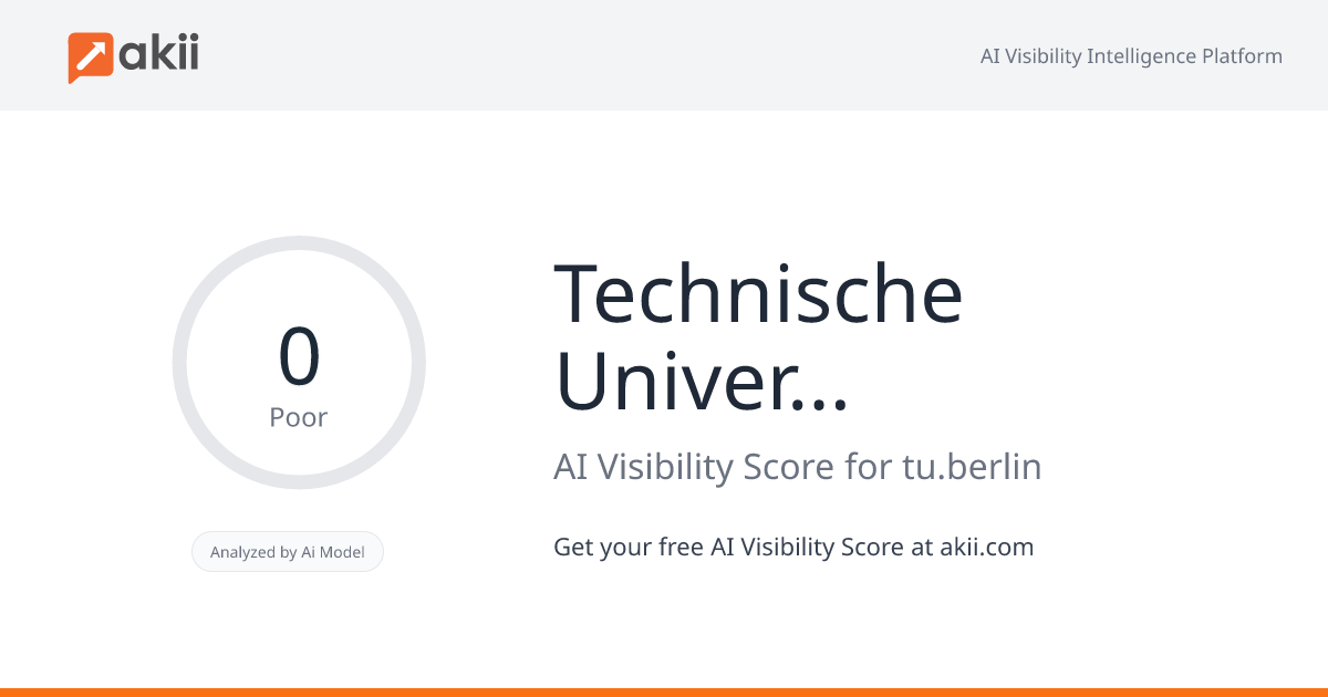 Technische Universität Berlin AI Visibility Score