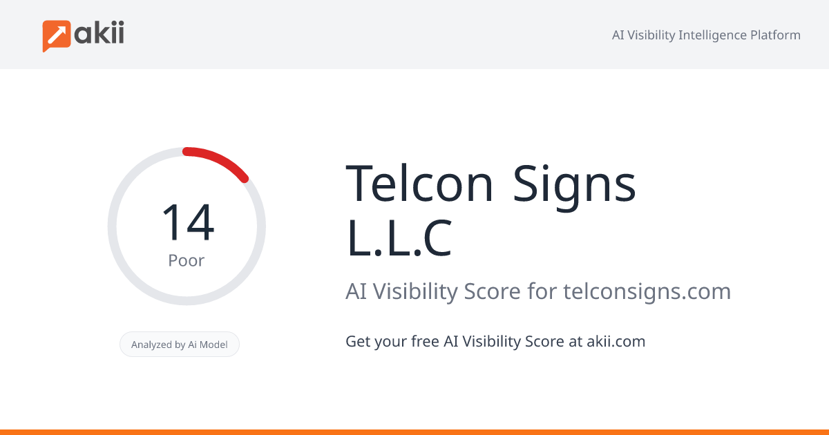Telcon Signs L.L.C AI Visibility Score