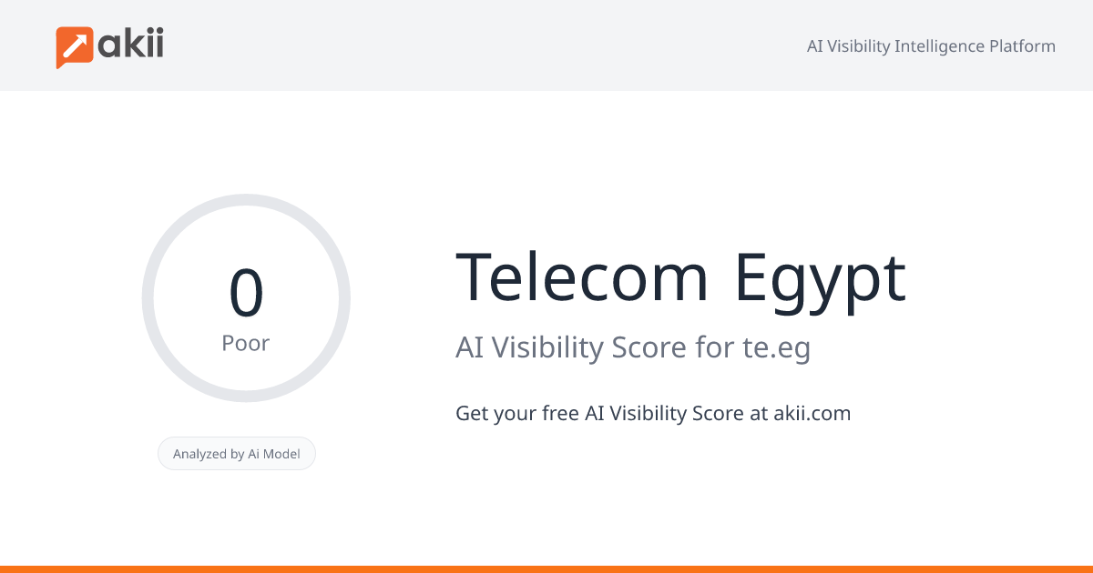 Telecom Egypt AI Visibility Score