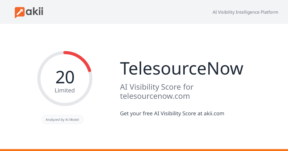 TelesourceNow AI Visibility Score