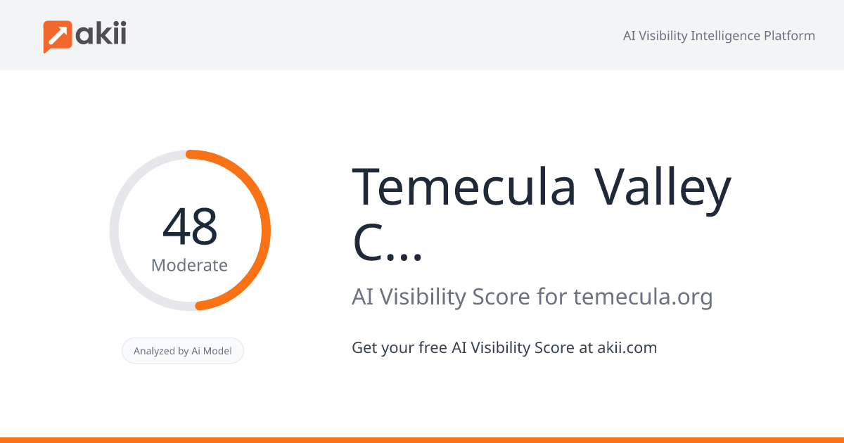 Temecula Valley Chamber of Commerce AI Visibility Score