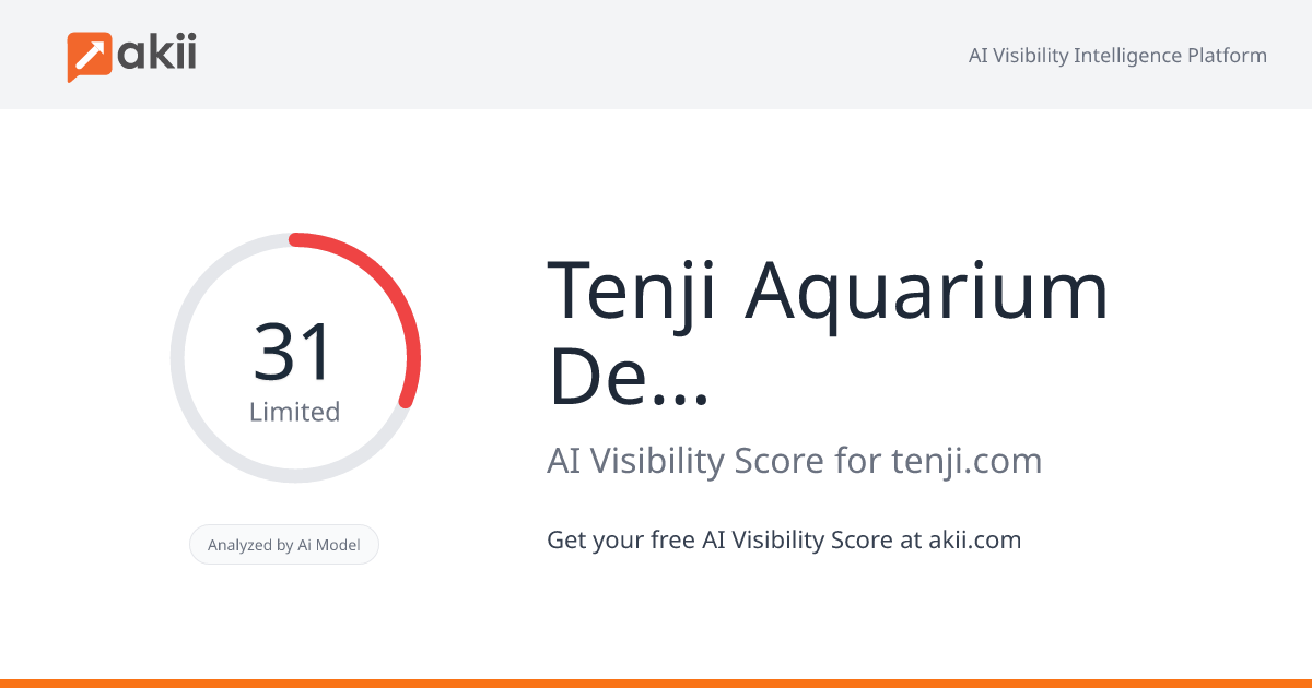 Tenji Aquarium Design + Build AI Visibility Score