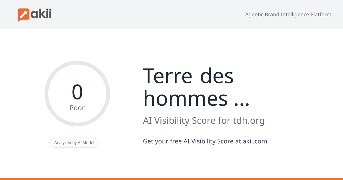 Terre des hommes foundation AI Visibility Score