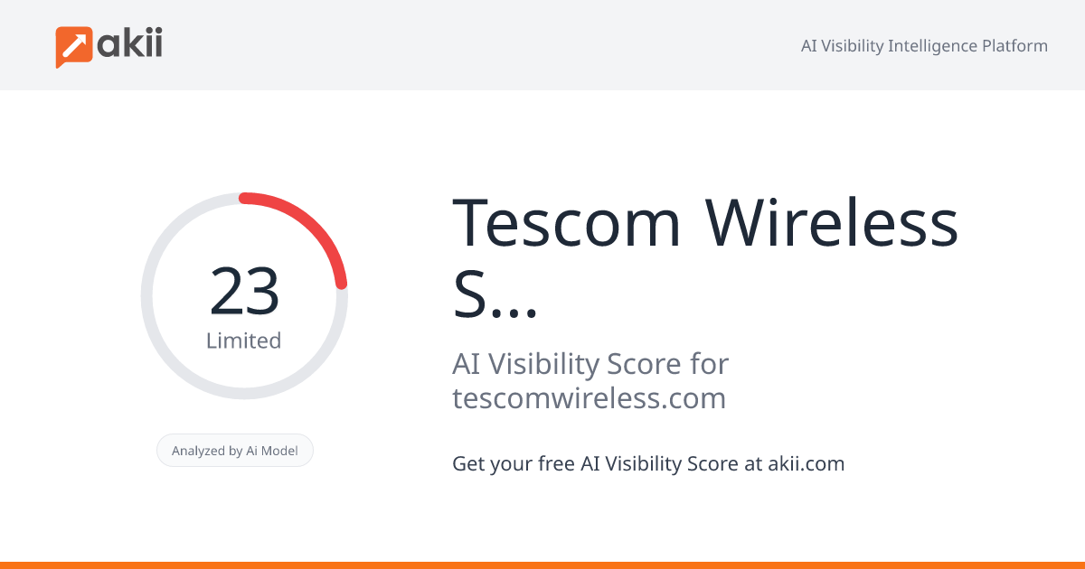 Tescom Wireless Silicon Valley Center AI Visibility Score