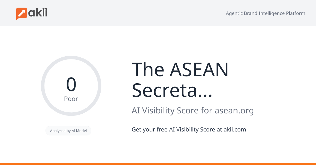 The ASEAN Secretariat AI Visibility Score
