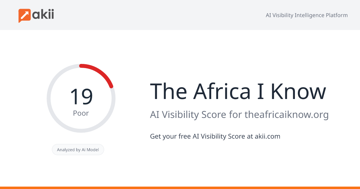 The Africa I Know AI Visibility Score